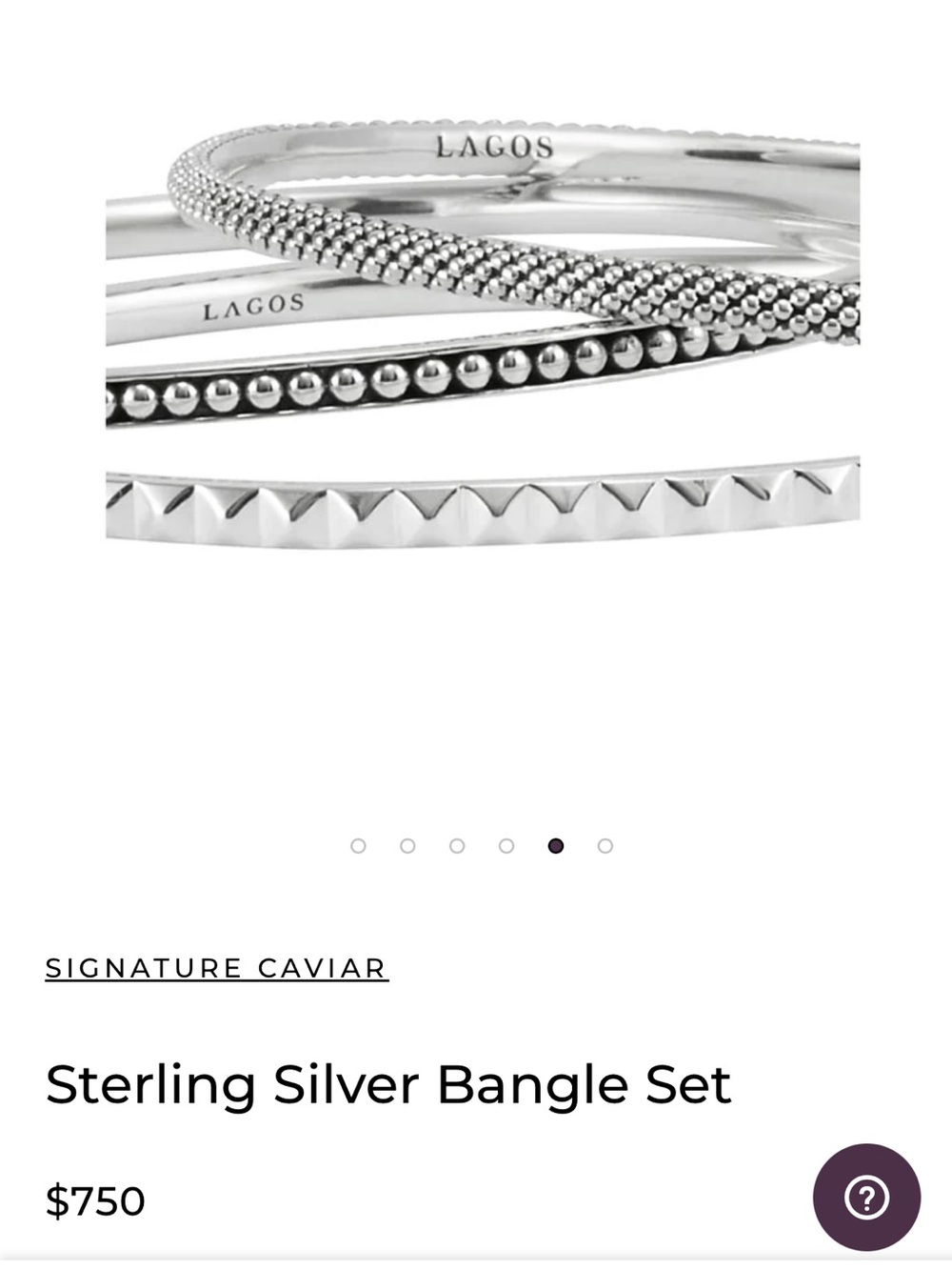 LAGOS Sterling Silver Bangle Bracelet Set of 3 - Picture 2 of 12
